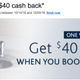 $40 cash back on house cleaning services